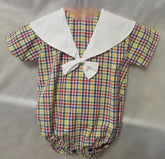 Primary Color plaid Onesie